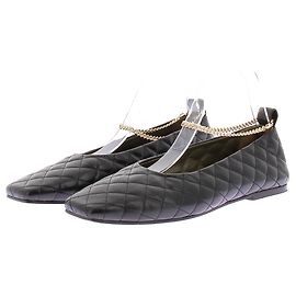 Autre Marque Ballerines noires matelassées "Augusta" Noir