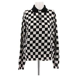 Céline Zweifarbiger Wollpullover Weiß
