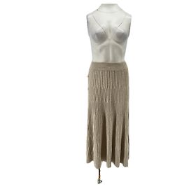 Eric Bompard Falda beige de cachemira Beige