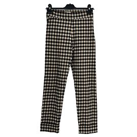 Autre Marque AVENUE MONTAIGNE Gingham Check Pants Beige Beige