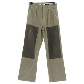 Pantalones Loewe caqui de algodón Caqui