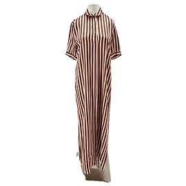 DMN Gestreiftes Hemdkleid Pink