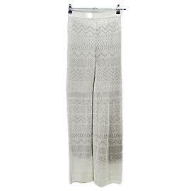 M Missoni White Patterned Cotton Pants White