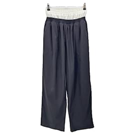 Autre Marque Calça de cintura dupla marinha Azul marinho