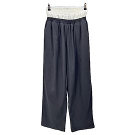Autre Marque Pantalón de doble cintura marino Azul marino