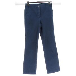 Loro Piana Navy Blue Cotton Pants 38 IT Navy blue