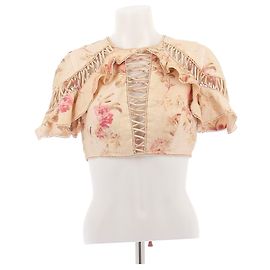 Zimmermann Top beige et fleurs linen Beige