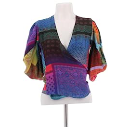Pierre Louis Mascia Blouse cache cœur multicolore Multicolore