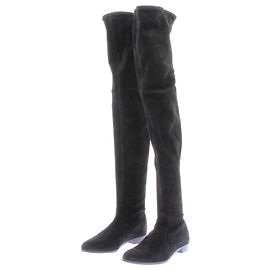 Prada Bottes hautes en daim Black