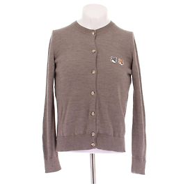 Autre Marque MAISON KITSUNÉ Brown Wool Cardigan Brown
