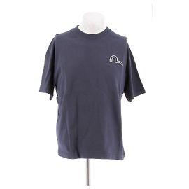 Camiseta Evisu azul marino de algodón Azul marino