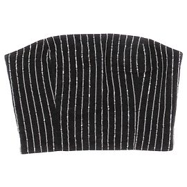 Rotate Top bustier à sequins Noir