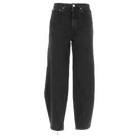 Vaqueros Totême de algodón negro Talla 25 Negro