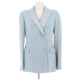 Blazer bleu Ermanno Scervino en polyester Taille 40 Bleu