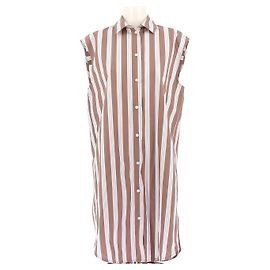 Samsoe & Samsoe Vestido camisa listrado Marrom