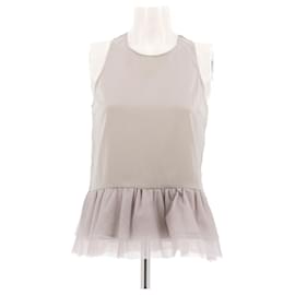 Brunello Cucinelli Grey Silk Top Grey