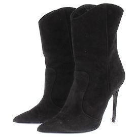 Barbara Bui Black Suede Ankle Boots Black