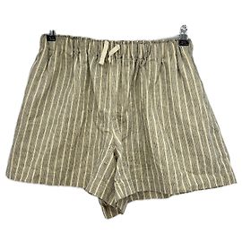 Autre Marque Short en lin rayé beige SELIIJAN Beige