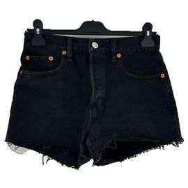 Re/Done Short em denim cinza escuro Cinza