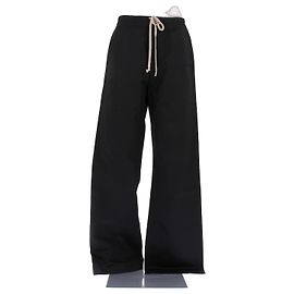 Calças largas pretas Rick Owens de algodão Preto