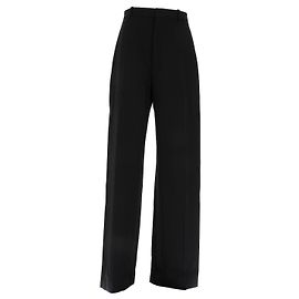 Phoebe Philo Calça preta com detalhes em zíper de lã Preto