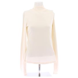 Lemaire Top de cuello alto blanco Blanco