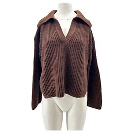 Barbour Suéter de cuello V marrón Castaño