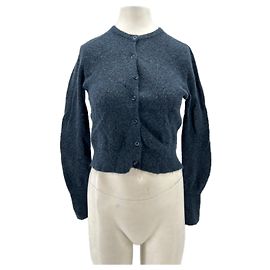 American Vintage Cardigan bleu en laine Bleu Marine