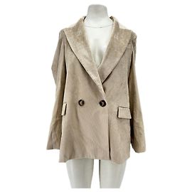 Veronica Beard Blazer de terciopelo beige Beige