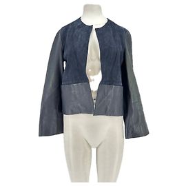 Jigsaw Marinelederjacke Marineblau