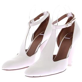 Céline White Leather Pumps 37 White