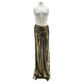 Autre Marque Golden polyester skirt size 40 Golden