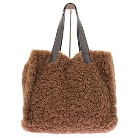 Oakwood Cabas marron en shearling Marron