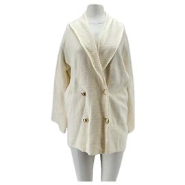 Massimo Dutti Gilet écru avec boutons Beige