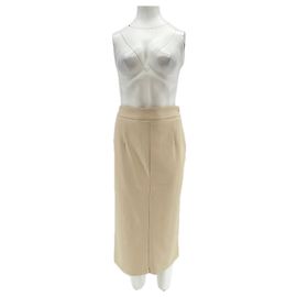 Autre Marque Beige Kunstlederrock Beige