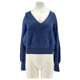J.Crew Suéter marinho com decote em V Azul marinho