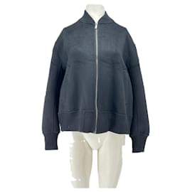 Eric Bompard Black Wool Zip Jacket M Black