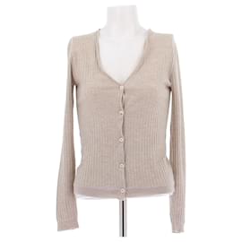 Chloé beige Knopfpullover aus Baumwolle Beige