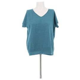 Eres ärmelloser Pullover aus blauem Kaschmir Blau
