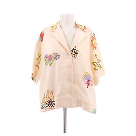 Autre Marque Camicia stampata con paillettes Rosa