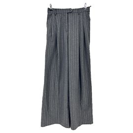 Autre Marque GRACE & MILLA Grey Striped Tennis Pants Grey