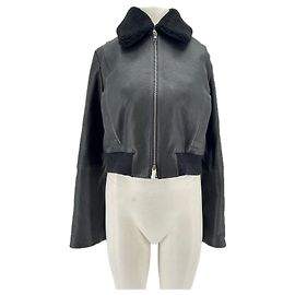 Vince Lederjacke Schwarz S Schwarz