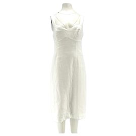 Robe en lin blanc Reformation Blanc