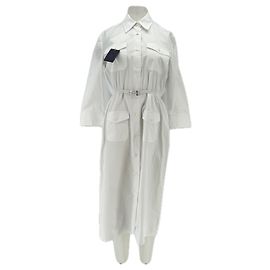Prada Hemdkleid aus weißer Baumwolle Weiß