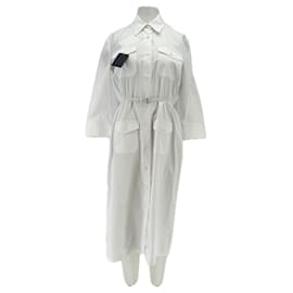 Vestido camisa Prada blanco de algodón Blanco