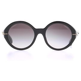 Chanel Gafas de sol redondas negras Negro
