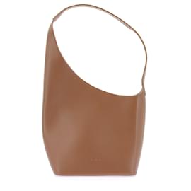 Autre Marque Borsa Tote "Demi lune" in pelle Cammello