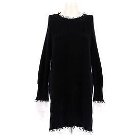 Alexander Wang Two-Tone Short Dress Black and White Black