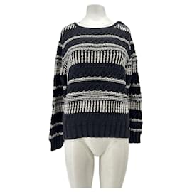 Suéter de algodão preto e branco Ba&Sh Preto