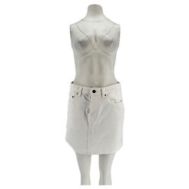 Autre Marque Minissaia de denim branca WARDROBE NYC Branco